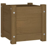 NNEVL Garden Planters 2 pcs Honey Brown 31x31x31 cm Solid Pinewood