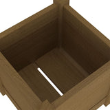 NNEVL Garden Planters 2 pcs Honey Brown 31x31x31 cm Solid Pinewood