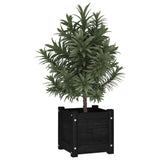 NNEVL Garden Planters 2 pcs Black 31x31x31 cm Solid Pinewood