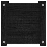 NNEVL Garden Planters 2 pcs Black 31x31x31 cm Solid Pinewood