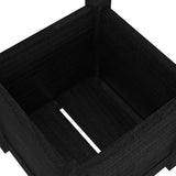 NNEVL Garden Planters 2 pcs Black 31x31x31 cm Solid Pinewood