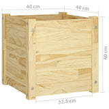 NNEVL Garden Planter 40x40x40 cm Solid Pinewood
