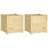 NNEVL Garden Planters 2 pcs 40x40x40 cm Solid Pinewood