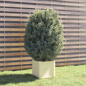 NNEVL Garden Planter White 40x40x40 cm Solid Pinewood