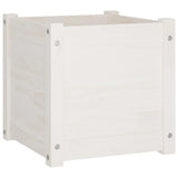 NNEVL Garden Planters 2 pcs White 40x40x40 cm Solid Pinewood