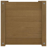 NNEVL Garden Planter Honey Brown 40x40x40 cm Solid Pinewood