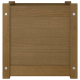 NNEVL Garden Planters 2 pcs Honey Brown 40x40x40 cm Solid Pinewood