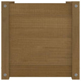 NNEVL Garden Planters 2 pcs Honey Brown 40x40x40 cm Solid Pinewood