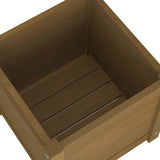 NNEVL Garden Planters 2 pcs Honey Brown 40x40x40 cm Solid Pinewood