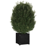 NNEVL Garden Planter Black 40x40x40 cm Solid Pinewood