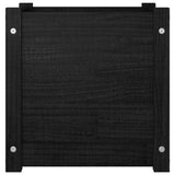 NNEVL Garden Planter Black 40x40x40 cm Solid Pinewood