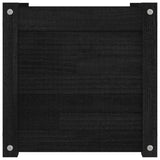 NNEVL Garden Planter Black 40x40x40 cm Solid Pinewood