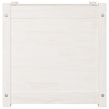 NNEVL Garden Planter White 50x50x50 cm Solid Pinewood