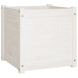 NNEVL Garden Planters 2 pcs White 50x50x50 cm Solid Pinewood