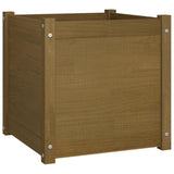 NNEVL Garden Planter Honey Brown 50x50x50 cm Solid Pinewood