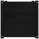 NNEVL Garden Planter Black 50x50x50 cm Solid Pinewood