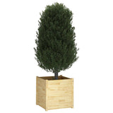 NNEVL Garden Planters 2 pcs 60x60x60 cm Solid Pinewood