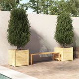 NNEVL Garden Planters 2 pcs 60x60x60 cm Solid Pinewood