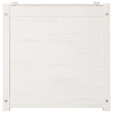 NNEVL Garden Planter White 60x60x60 cm Solid Pinewood
