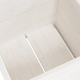 NNEVL Garden Planter White 60x60x60 cm Solid Pinewood