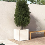 NNEVL Garden Planter White 60x60x60 cm Solid Pinewood
