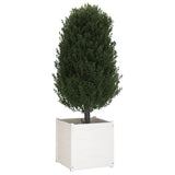 NNEVL Garden Planters 2 pcs White 60x60x60 cm Solid Wood Pine