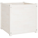 NNEVL Garden Planters 2 pcs White 60x60x60 cm Solid Wood Pine