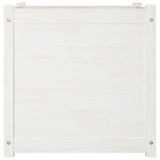 NNEVL Garden Planters 2 pcs White 60x60x60 cm Solid Wood Pine