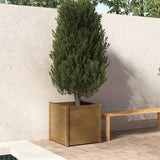 NNEVL Garden Planter Honey Brown 60x60x60 cm Solid Pinewood