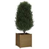 NNEVL Garden Planters 2 pcs Honey Brown 60x60x60 cm Solid Pinewood