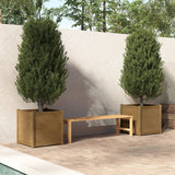 NNEVL Garden Planters 2 pcs Honey Brown 60x60x60 cm Solid Pinewood