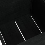 NNEVL Garden Planter Black 60x60x60 cm Solid Pinewood