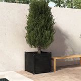NNEVL Garden Planter Black 60x60x60 cm Solid Pinewood
