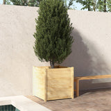 NNEVL Garden Planter 70x70x70 cm Solid Pinewood