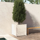 NNEVL Garden Planter White 70x70x70 cm Solid Pinewood