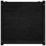 NNEVL Garden Planter Black 70x70x70 cm Solid Pinewood