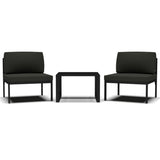 NNEVL 3 Piece Garden Sofa Set with Cushions Aluminium Anthracite