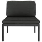 NNEVL 3 Piece Garden Sofa Set with Cushions Aluminium Anthracite