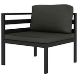 NNEVL Sectional Corner Sofa with Cushions Aluminium Anthracite