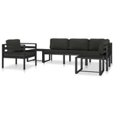 NNEVL Sectional Corner Sofa with Cushions Aluminium Anthracite
