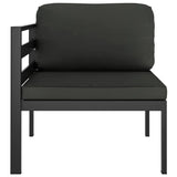 NNEVL Sectional Corner Sofa with Cushions Aluminium Anthracite