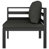 NNEVL Sectional Corner Sofa with Cushions Aluminium Anthracite