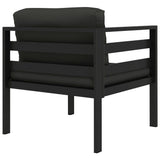 NNEVL Sectional Corner Sofa with Cushions Aluminium Anthracite