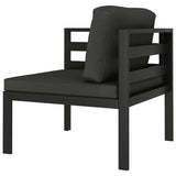 NNEVL Sectional Corner Sofa with Cushions Aluminium Anthracite