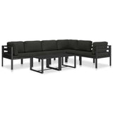 NNEVL Sectional Corner Sofa with Cushions Aluminium Anthracite