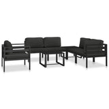 NNEVL Sectional Corner Sofa with Cushions Aluminium Anthracite