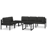 NNEVL Sectional Corner Sofa with Cushions Aluminium Anthracite