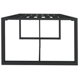NNEVL Outdoor Dining Table Anthracite 120x60x66 cm Aluminium