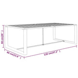 NNEVL Outdoor Dining Table Anthracite 120x60x66 cm Aluminium