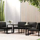 NNEVL Outdoor Dining Table Anthracite 120x60x66 cm Aluminium